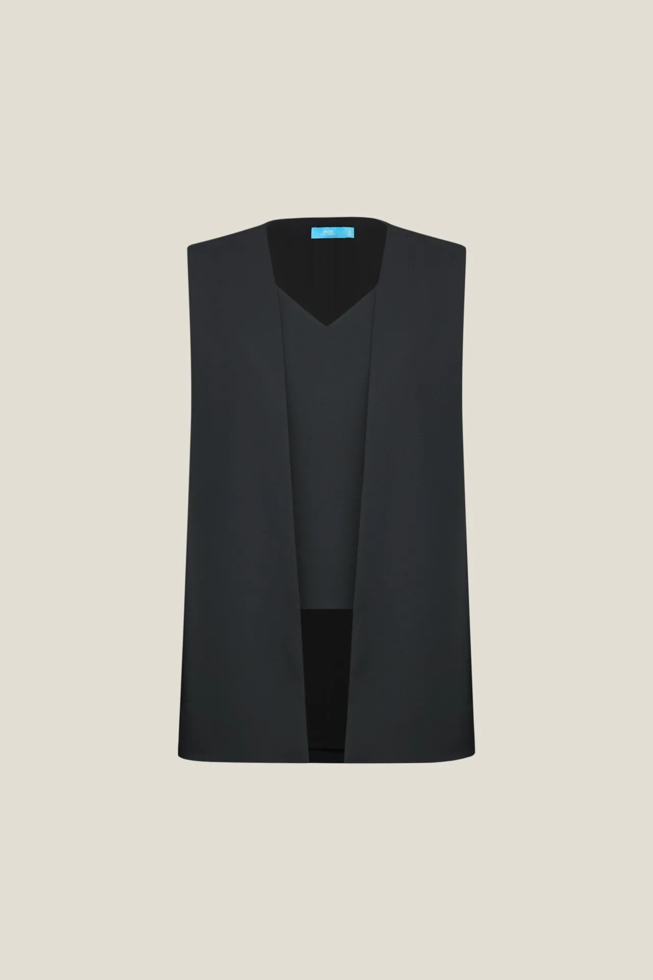 Satin V Neck 2 In 1 Layered Blouse