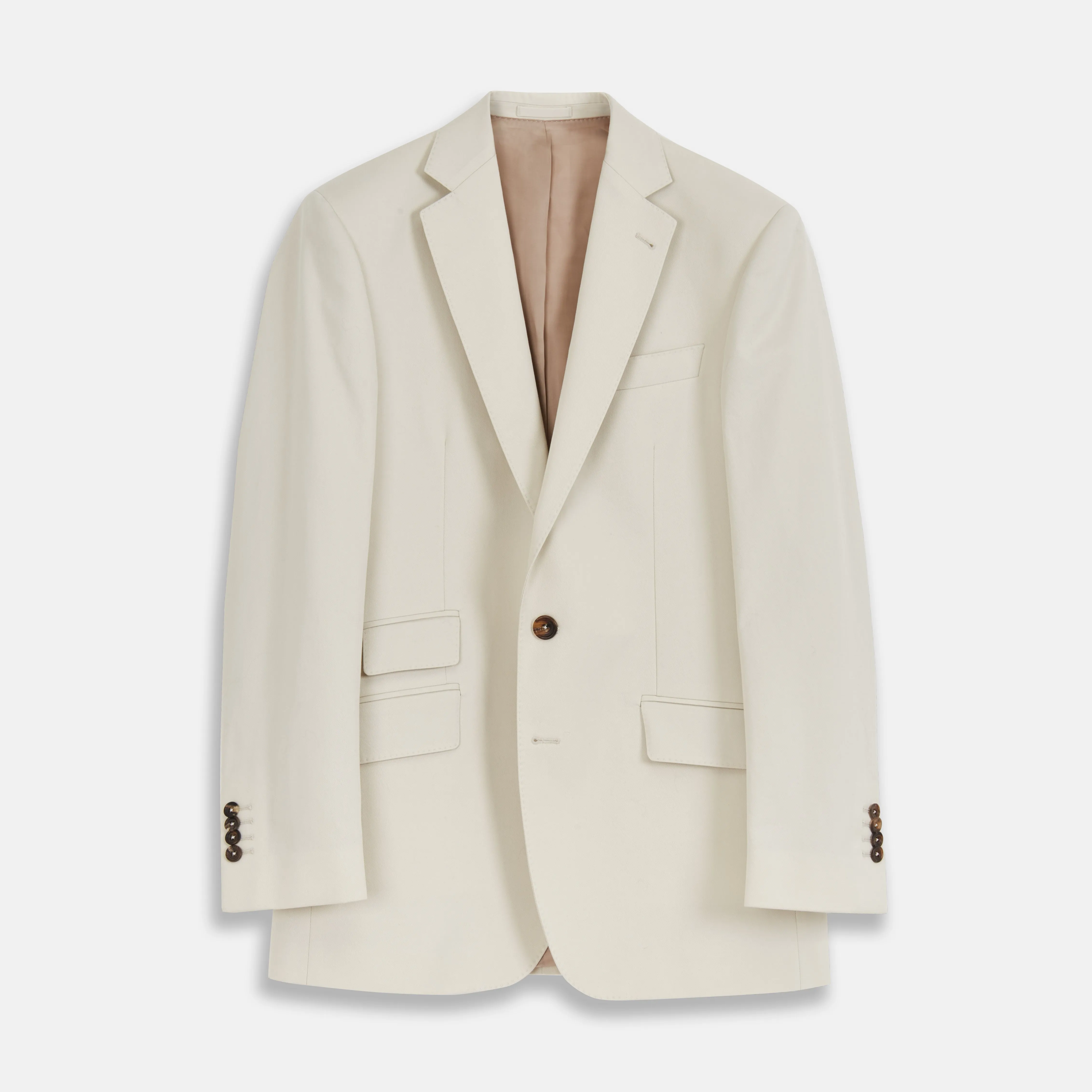Stone Cotton Twill Jacket