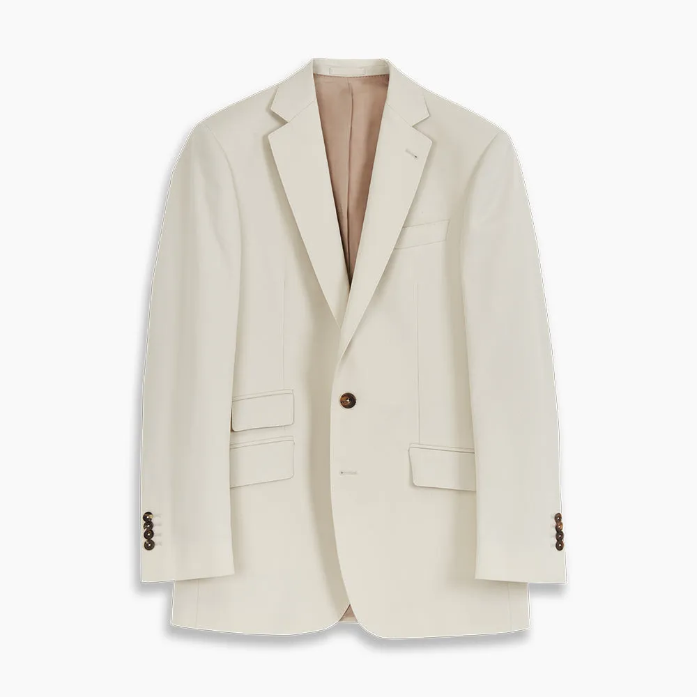 Stone Cotton Twill Jacket