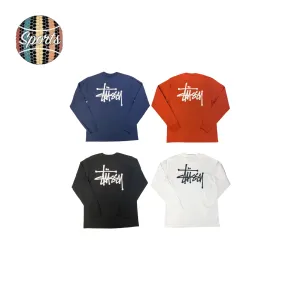 Stussy Mens Basic Long Sleeve T-Shirt - Black / White / Navy / Brick - [1994759]