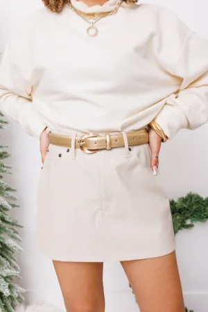 Take Control Mini Skirt, ECRU