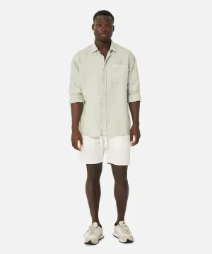 The Laverty L/s Linen Shirt - Cyan