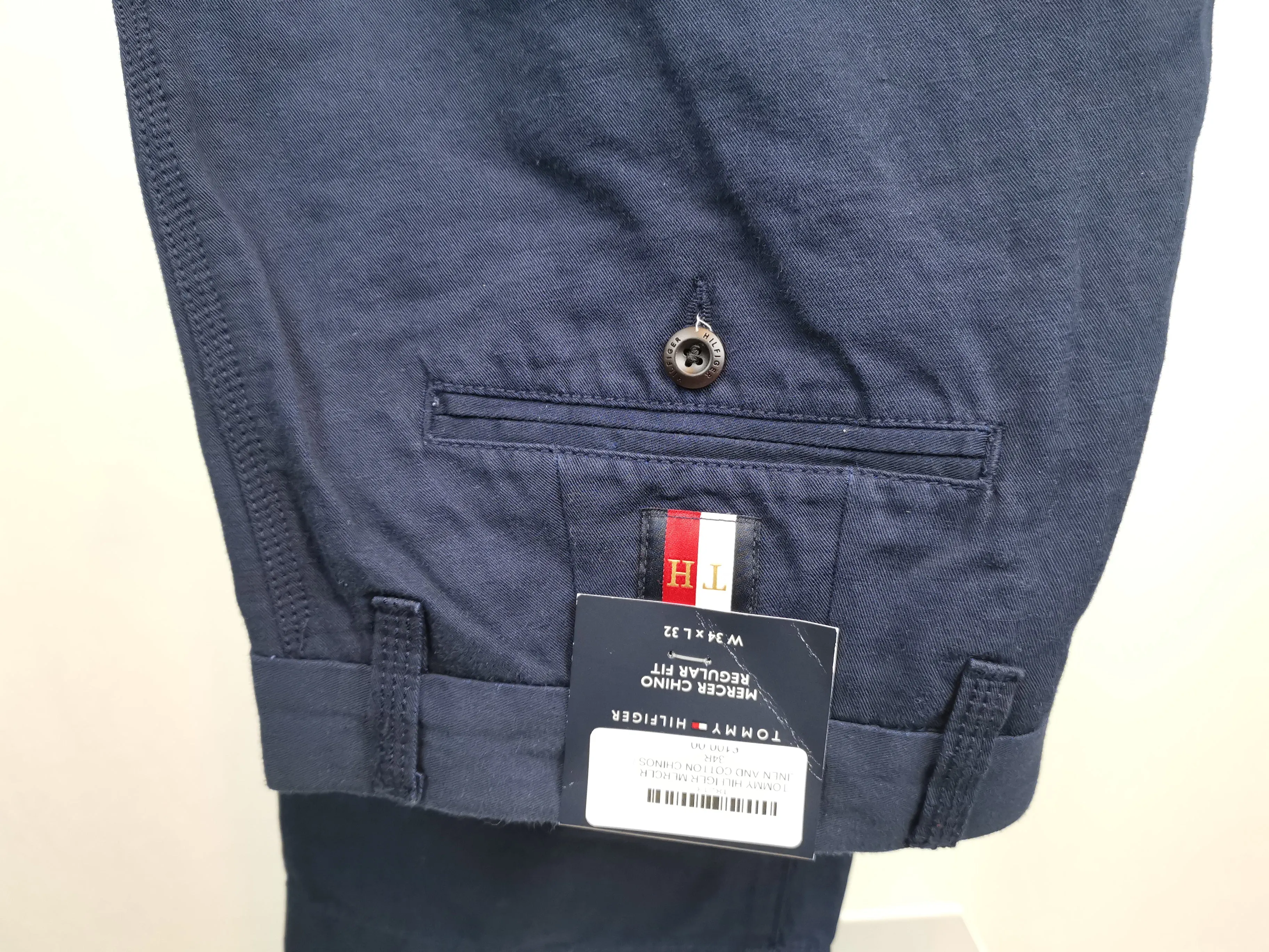 TOMMY HILFIGER MERCER LINEN AND COTTON CHINOS