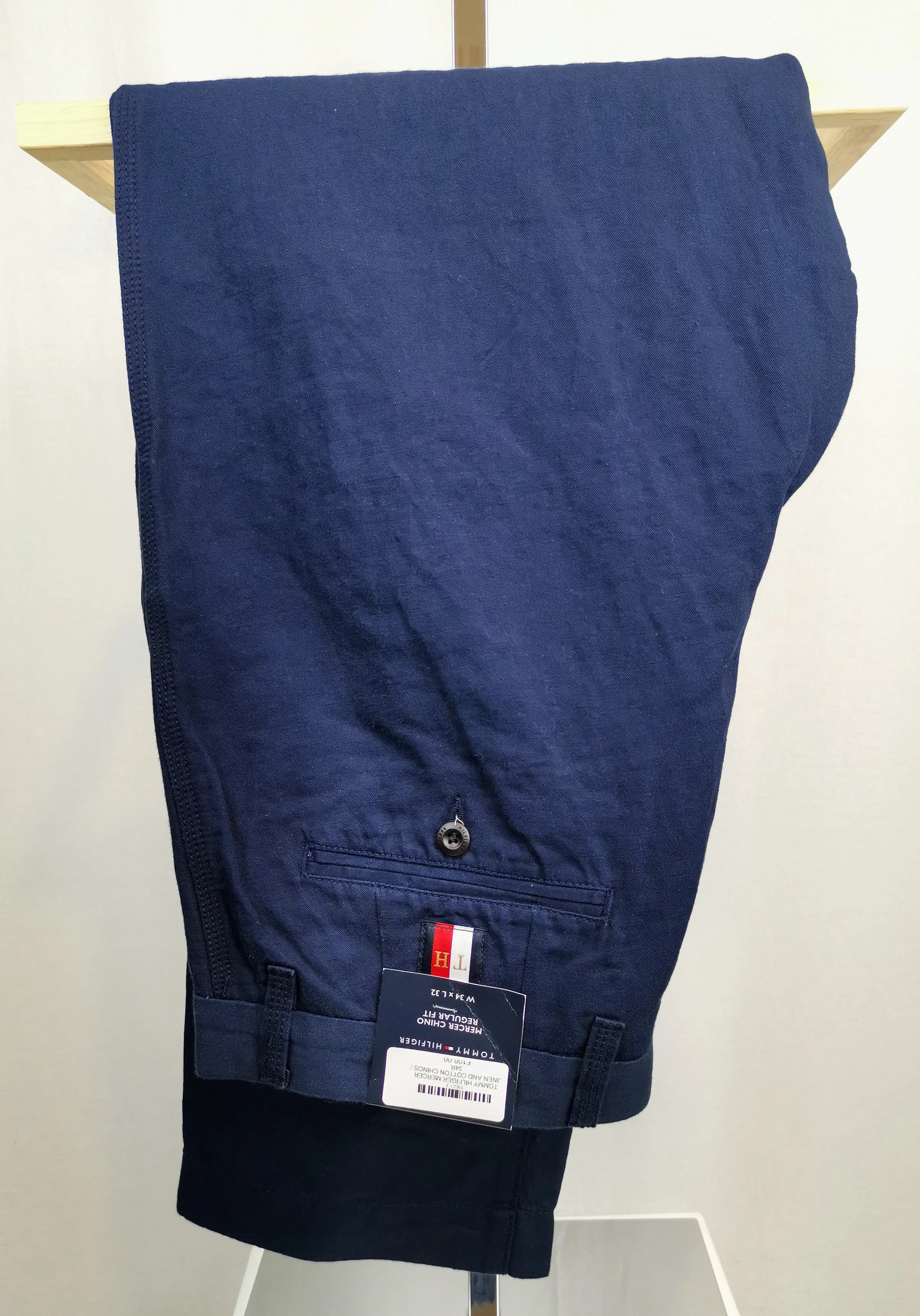 TOMMY HILFIGER MERCER LINEN AND COTTON CHINOS