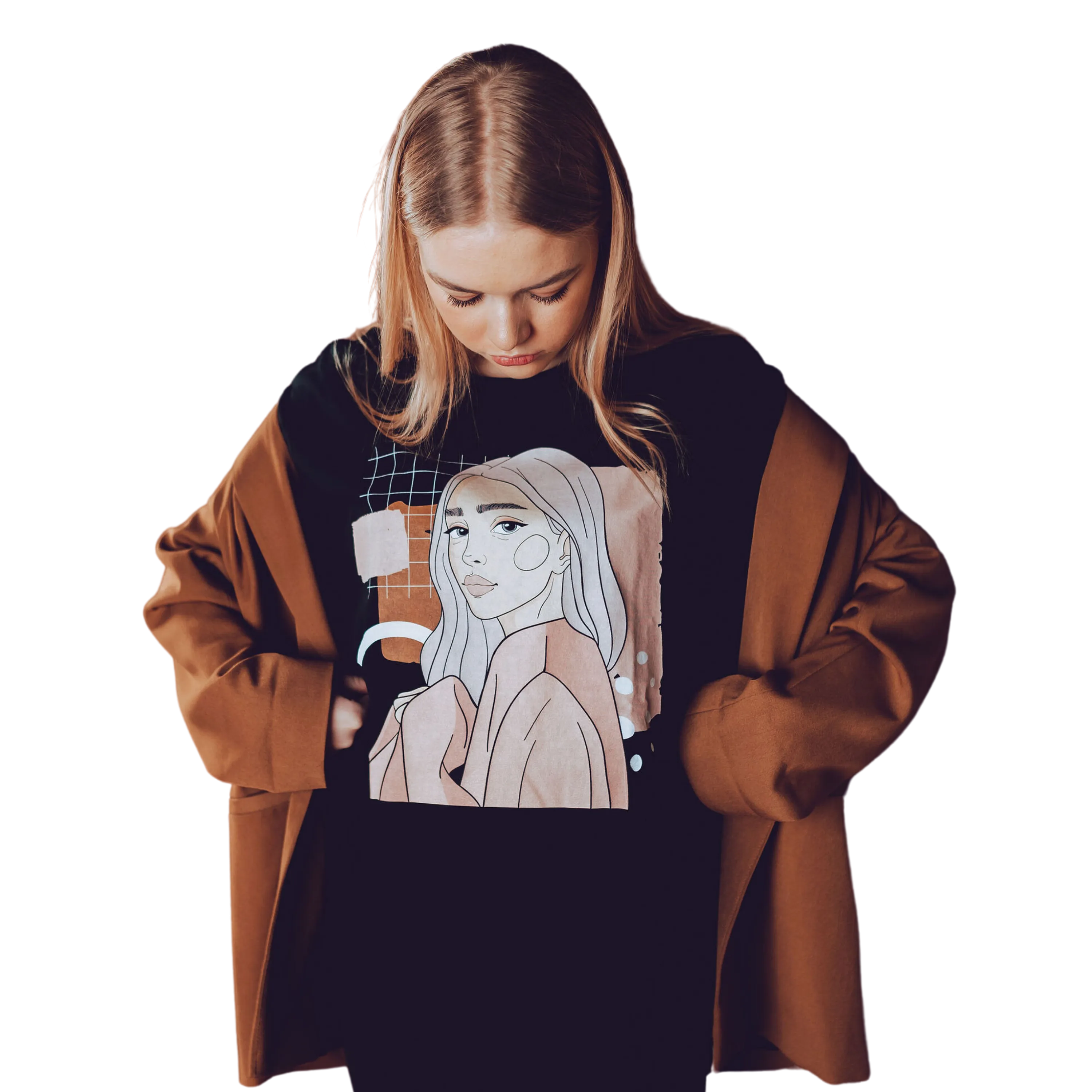 Unisex Organic Cotton T-shirt with Illustration - Whisperer