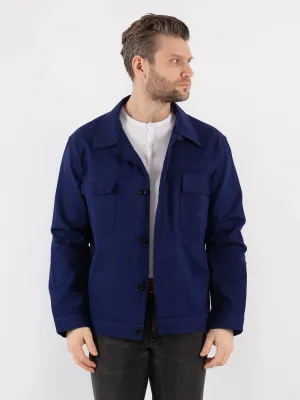 Vintage 70's Men Sanfor Work Jacket in Blue