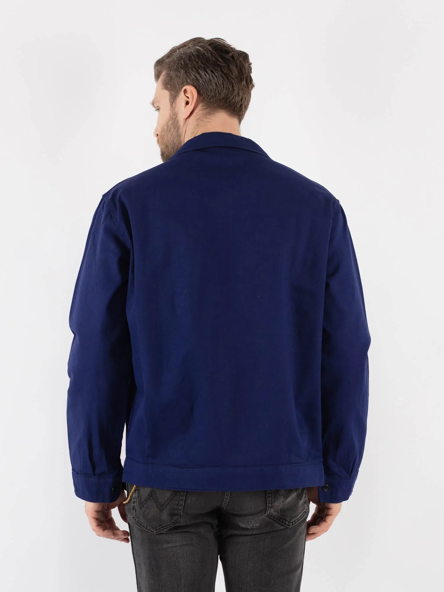 Vintage 70's Men Sanfor Work Jacket in Blue