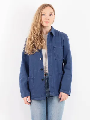 Vintage 70's Women Work Jacket in Blue