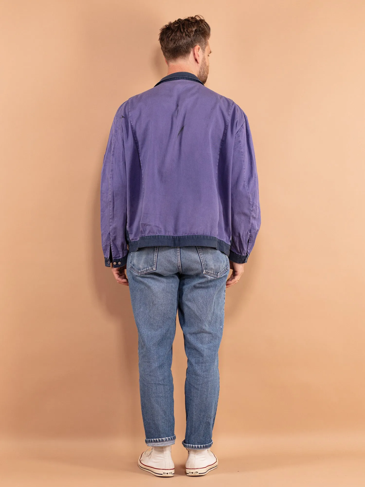 Vintage 80's Men Distressed Work Jacket
