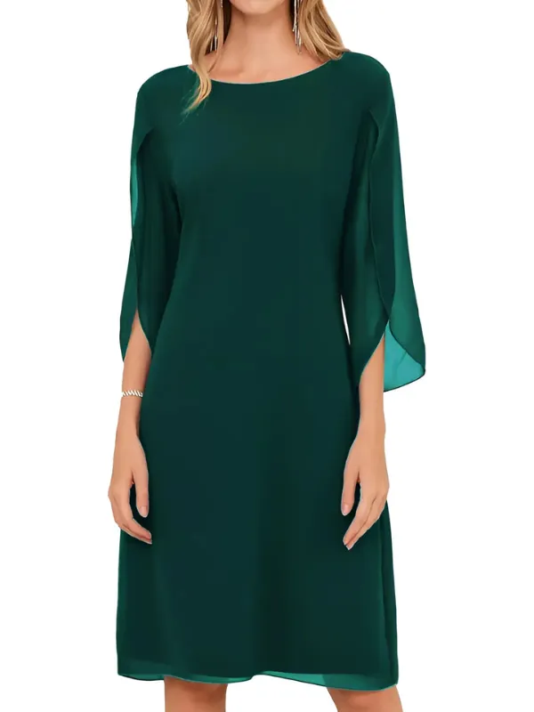 Viona | Double Layers Chiffon Dress