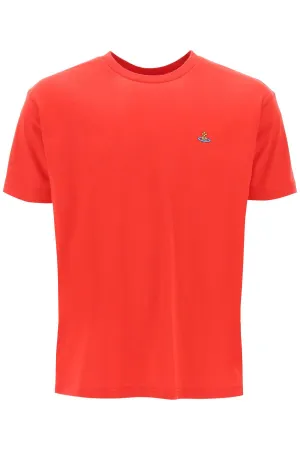 Vivienne westwood classic t-shirt with orb logo 3G010013J001MGO RED
