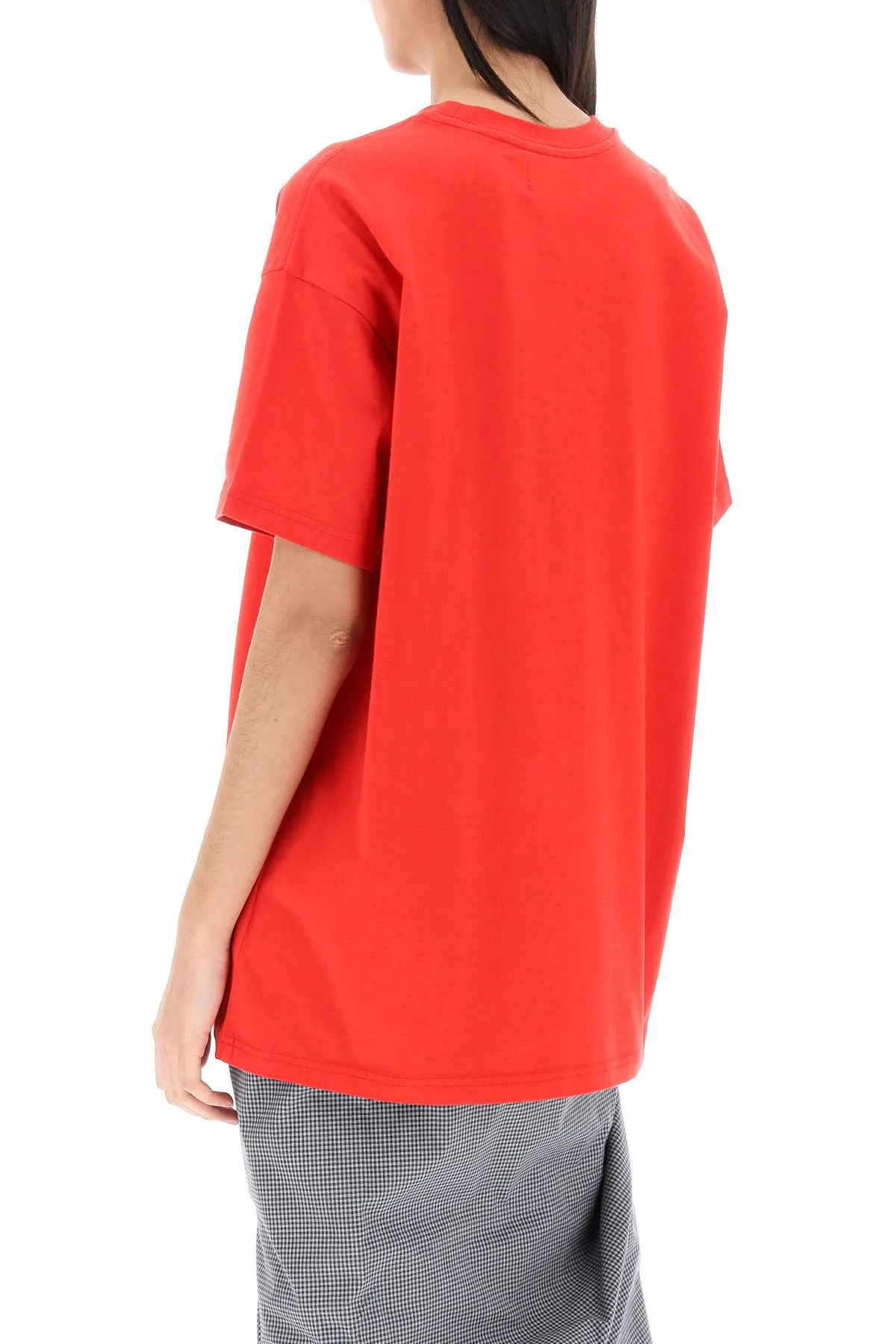 Vivienne westwood classic t-shirt with orb logo 3G010013J001MGO RED