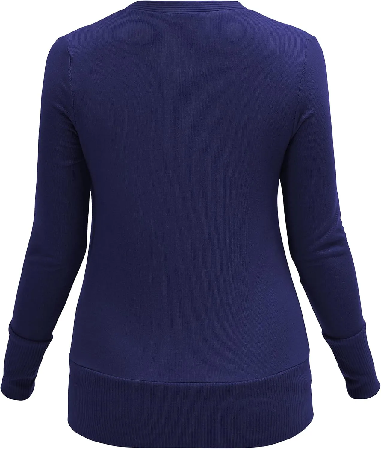 Women Long Sleeve Snaps Button down V Neck Cute Knit Sweater Cardigan