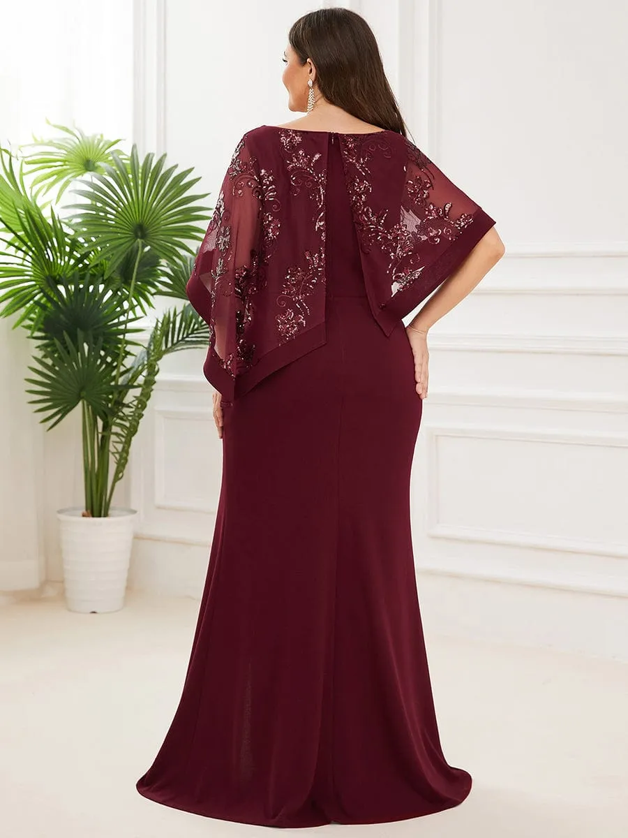 Zola | Lace Sequin Shirt Bodycon Floor-Length Mother DressZola